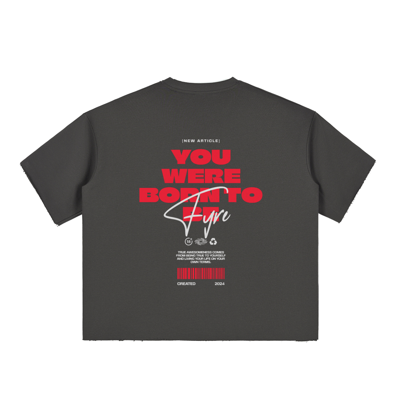 Raw-Edge "FYRE" T-Shirt