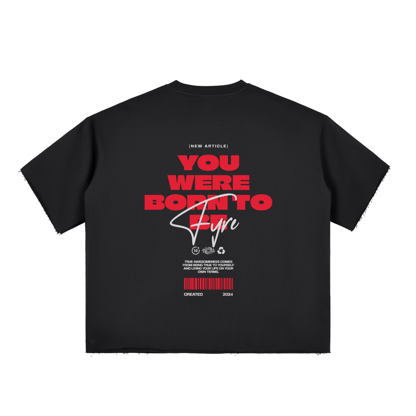 Raw-Edge "FYRE" T-Shirt