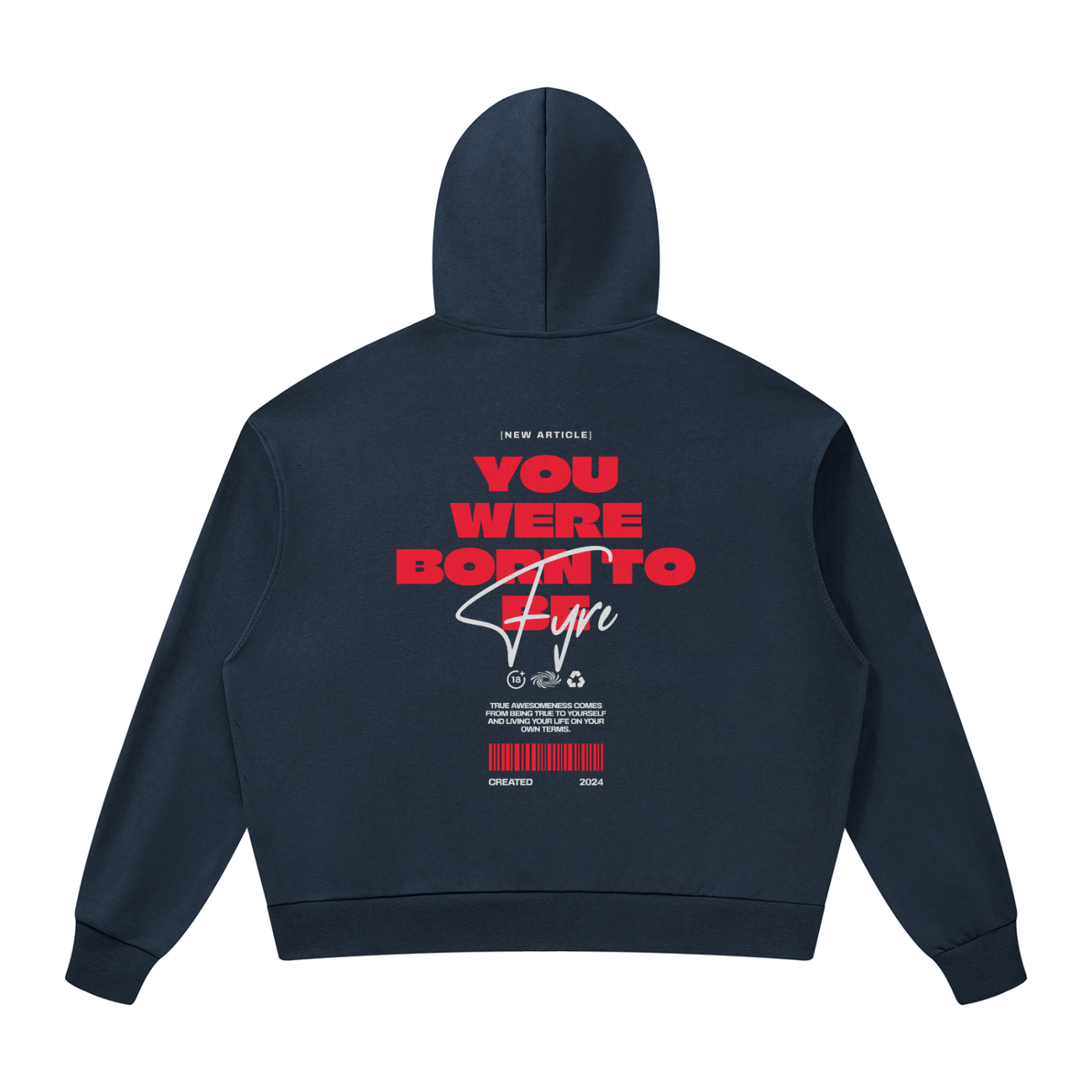 Unisex Drop Shoulder Full Zip Hoodie
