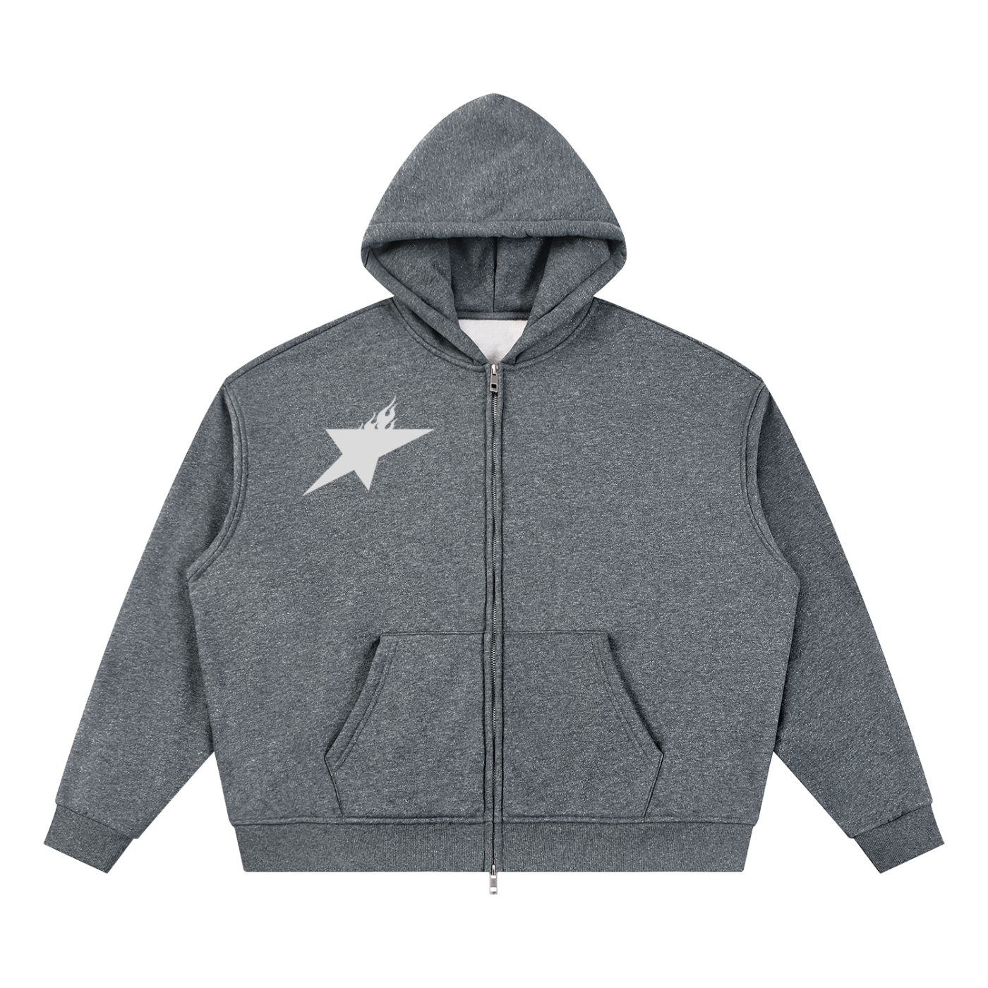 Unisex Sparkles Full Zip Boxy Hoodie