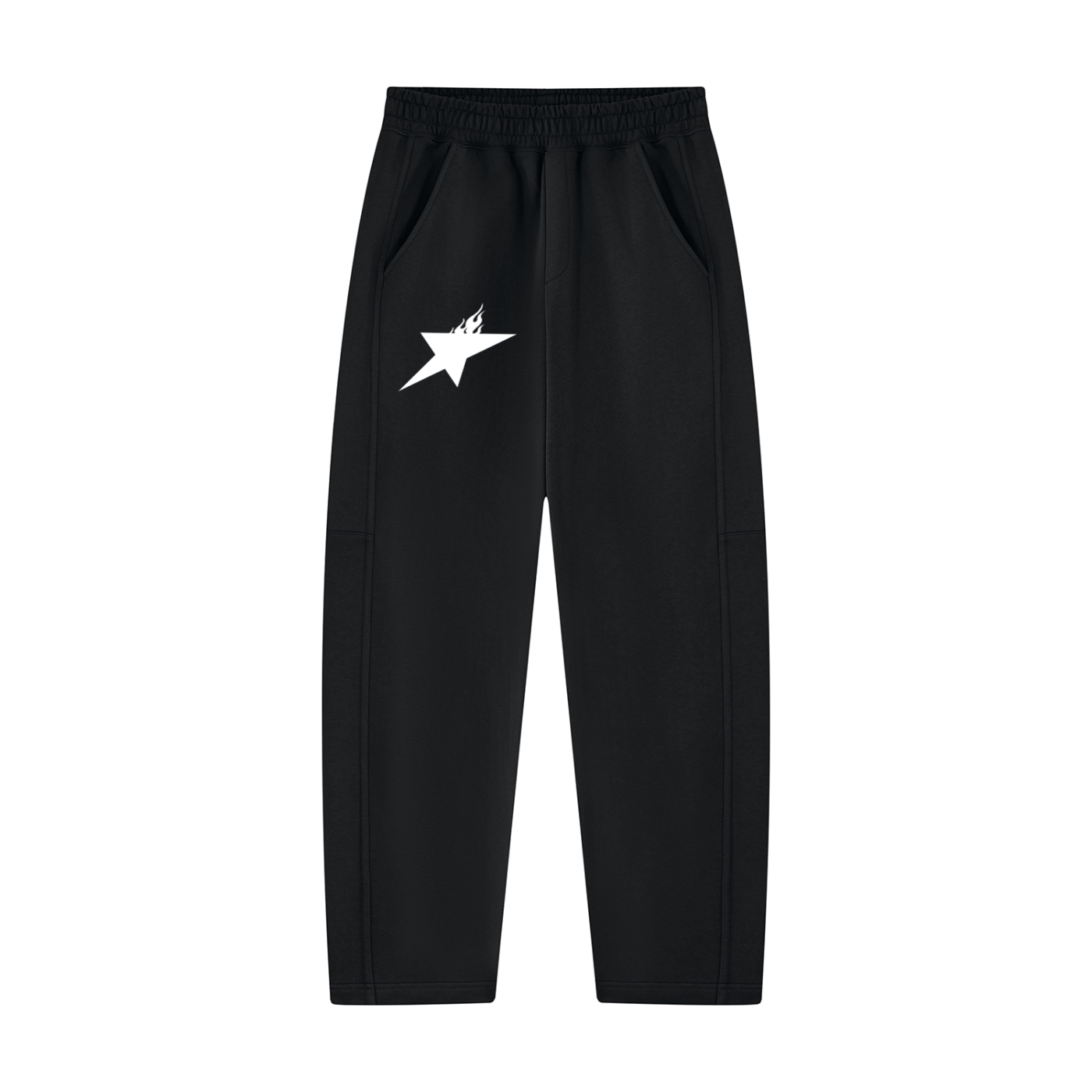 Unisex Tapered Straight Hem Sweatpants