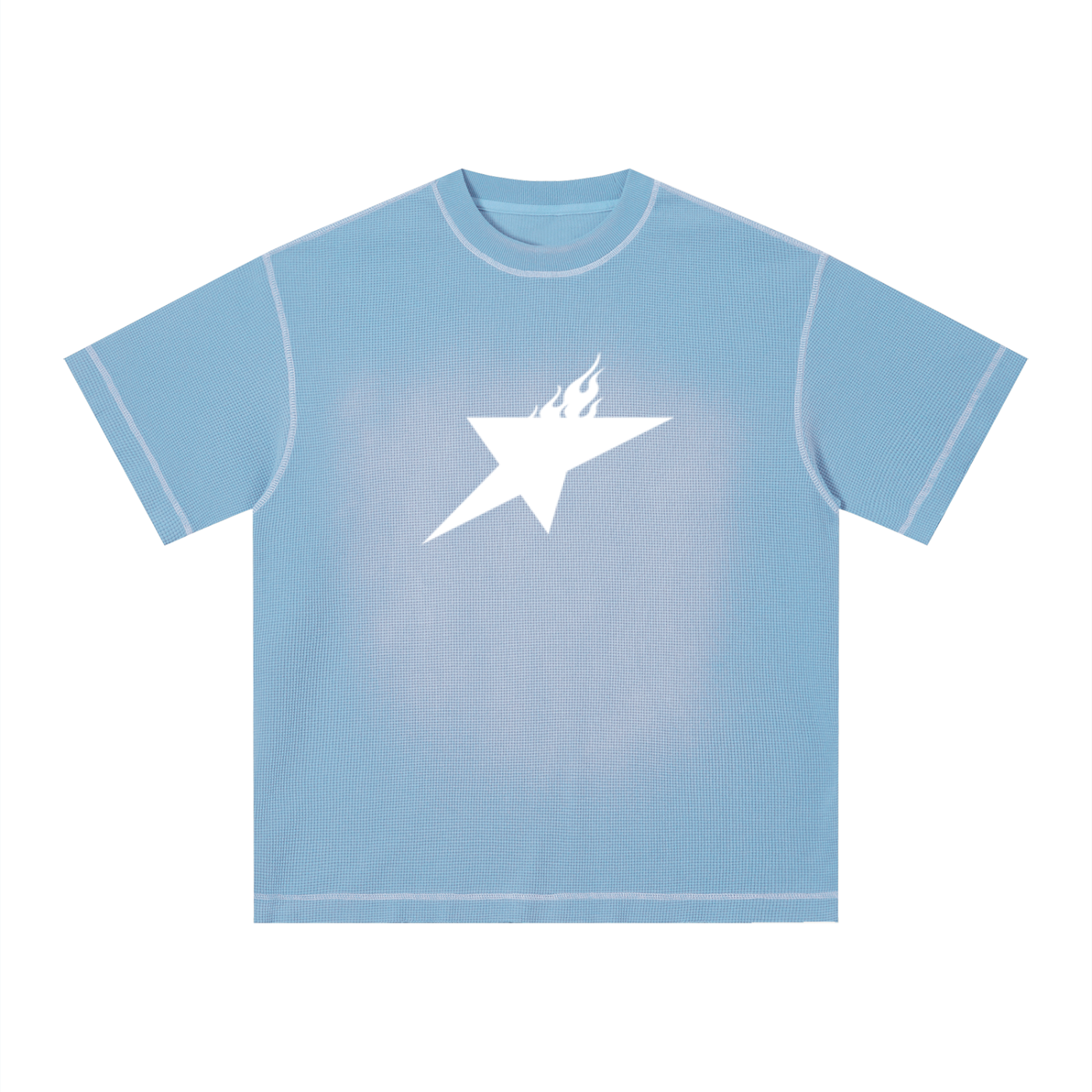 Unisex Sunfade Waffle Boxy T-Shirt
