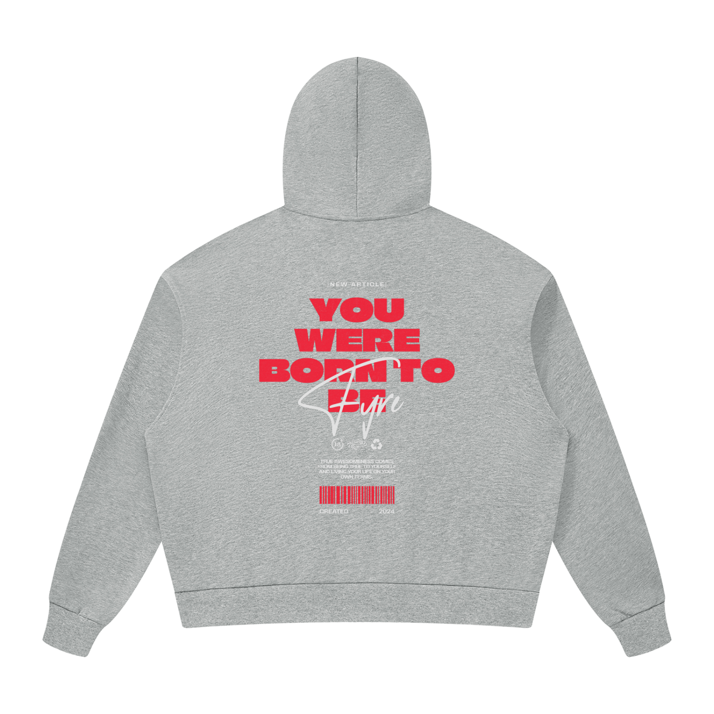 Unisex Drop Shoulder Full Zip Hoodie