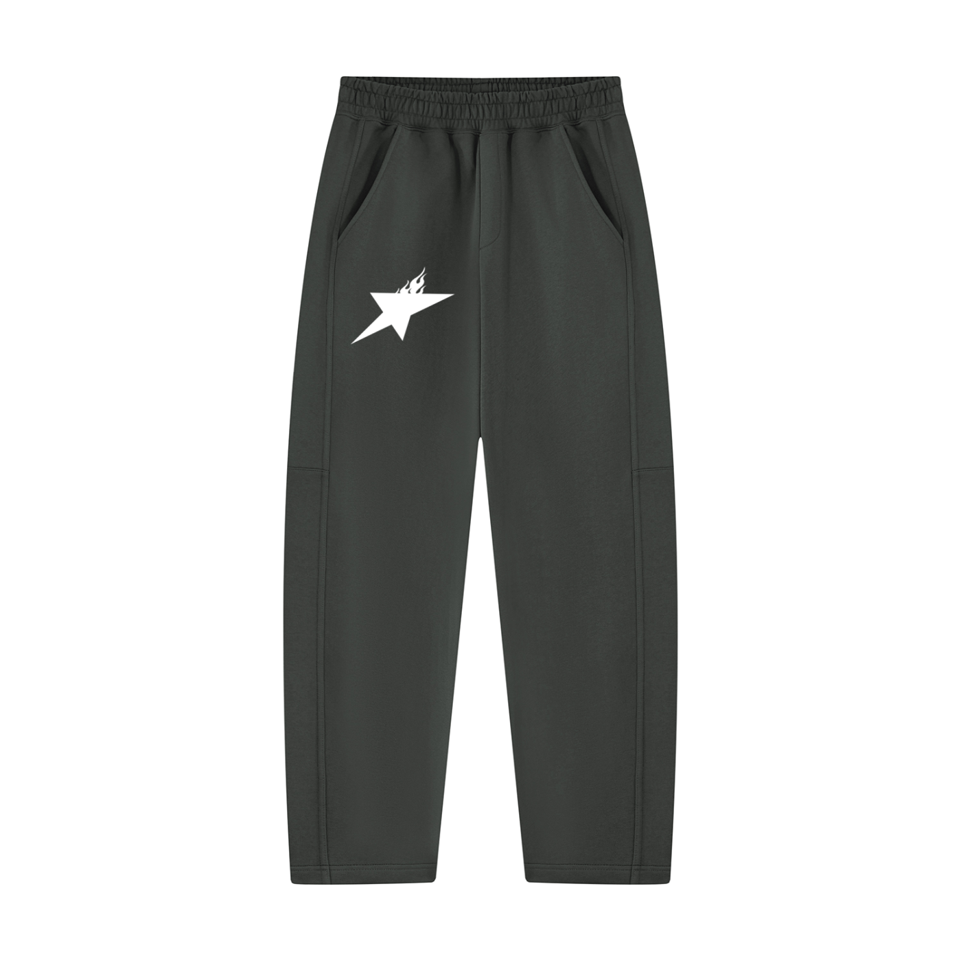 Unisex Tapered Straight Hem Sweatpants