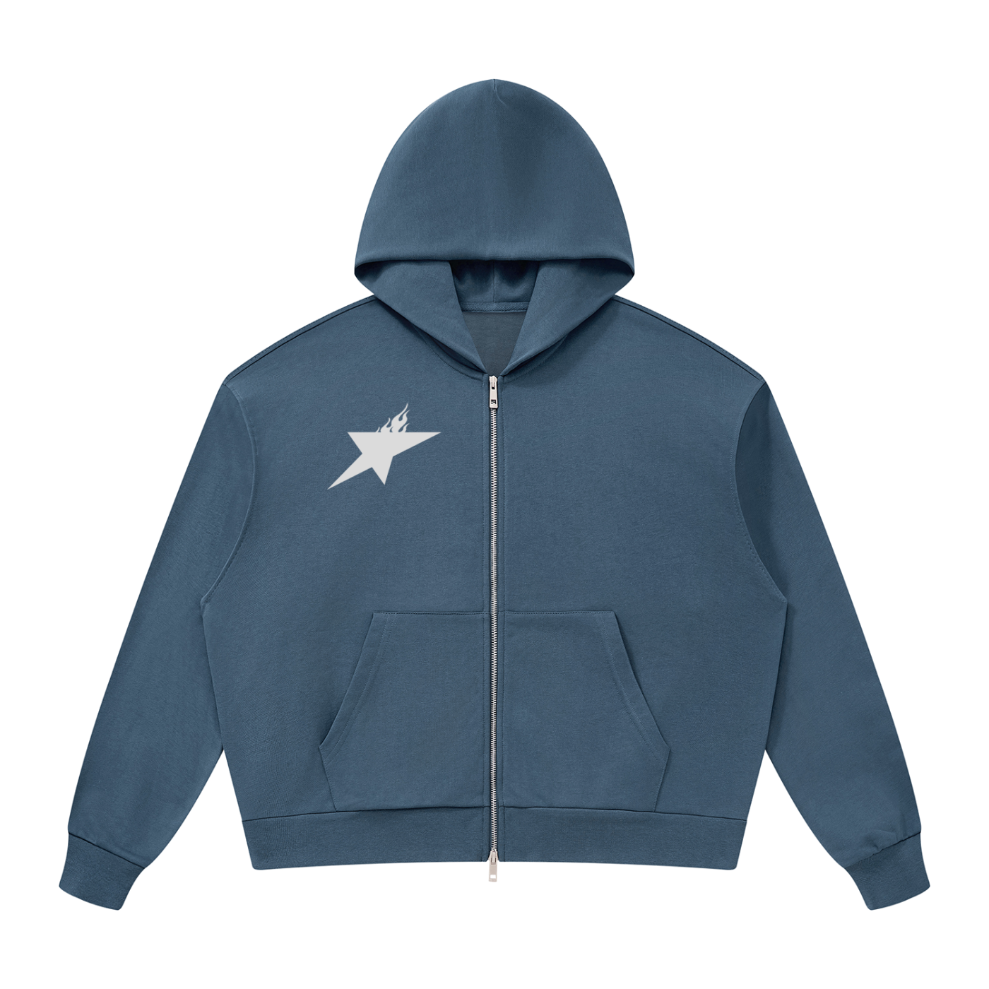 Unisex Drop Shoulder Full Zip Hoodie