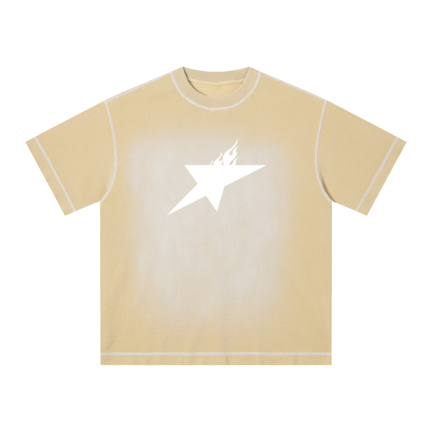 Unisex Sunfade Waffle Boxy T-Shirt