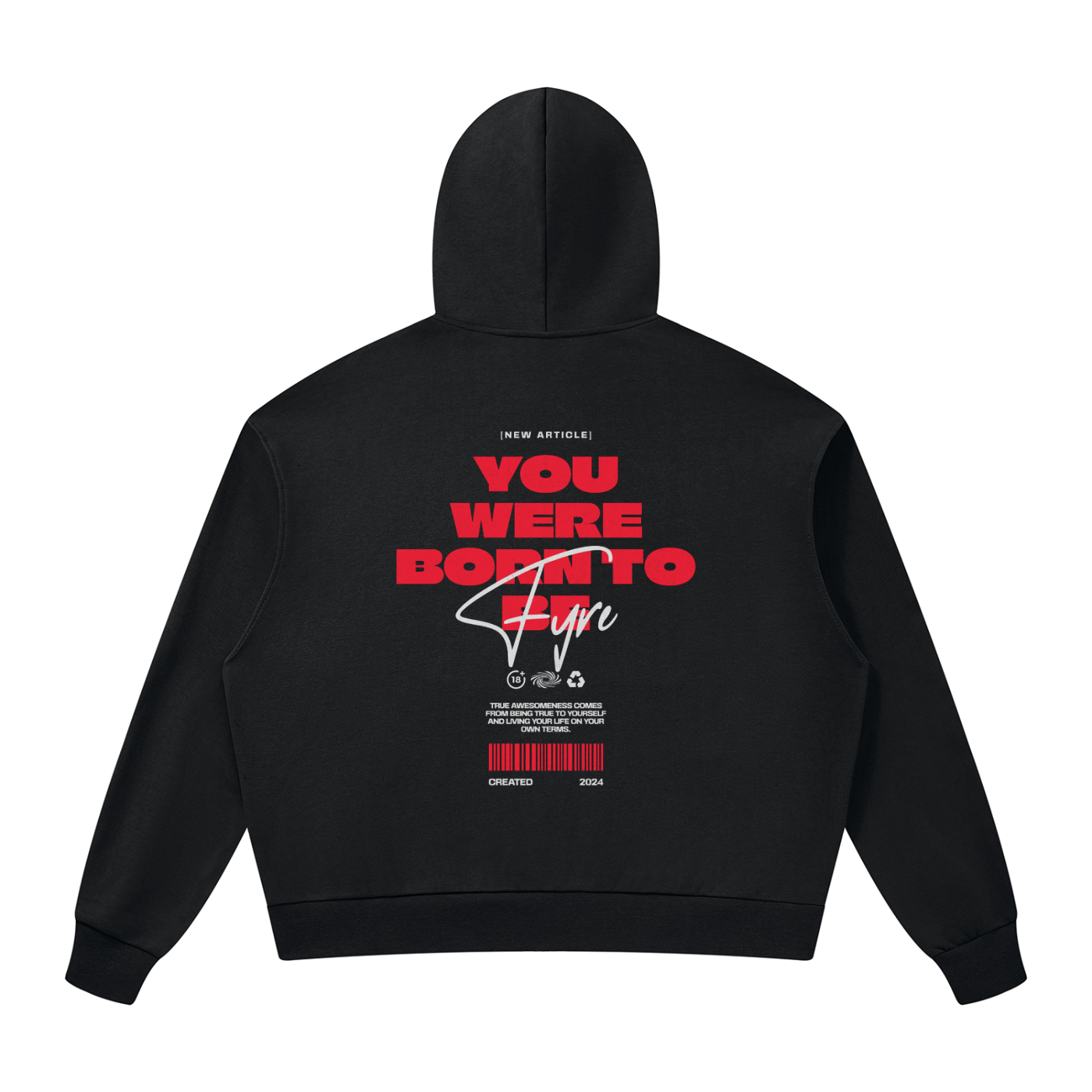 Unisex Drop Shoulder Full Zip Hoodie