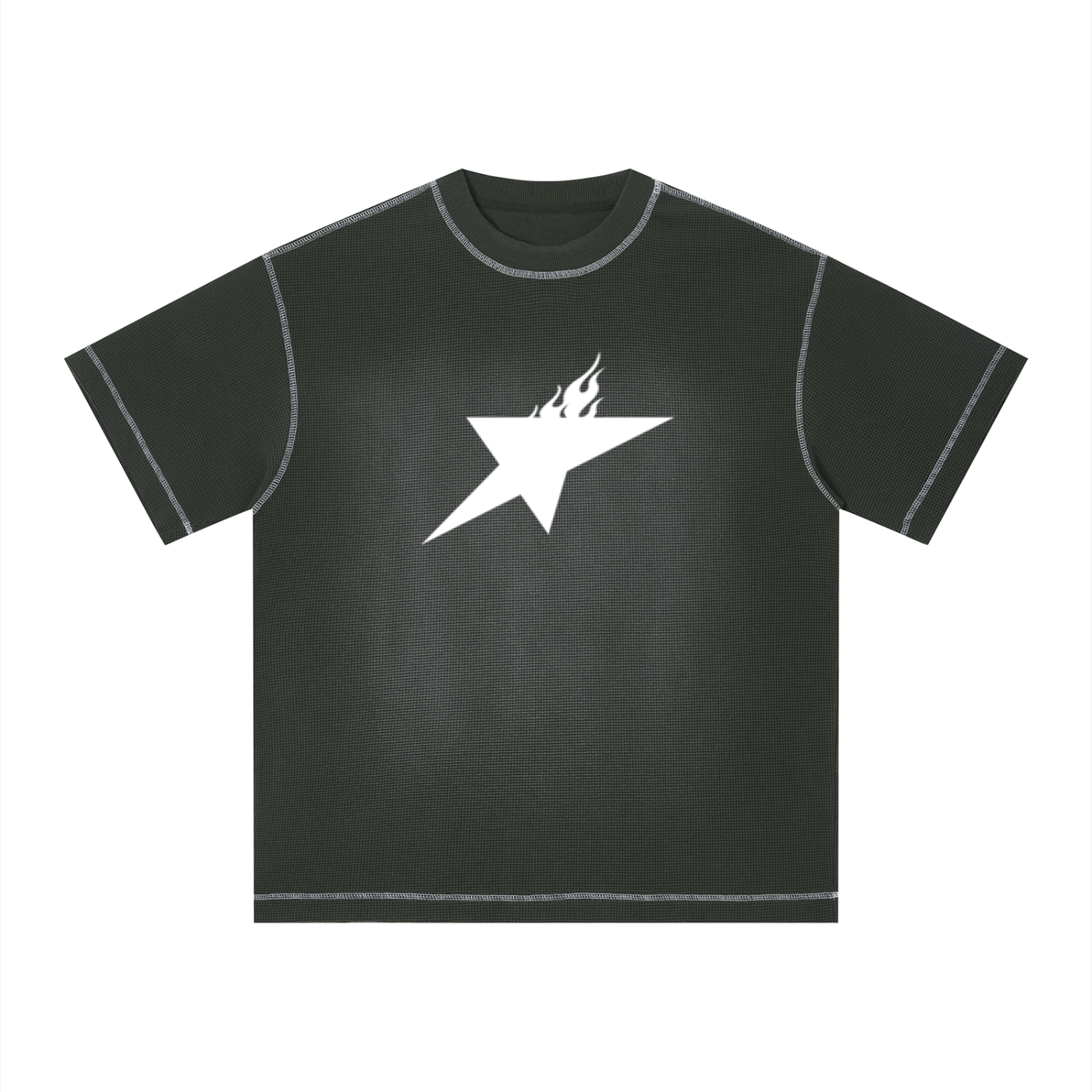 Unisex Sunfade Waffle Boxy T-Shirt