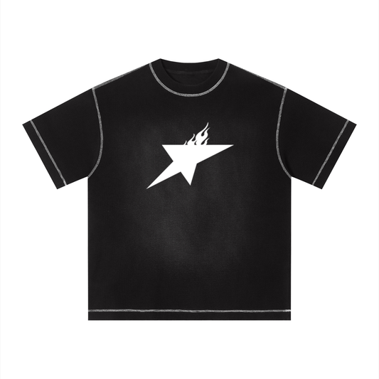 Unisex Sunfade Waffle Boxy T-Shirt