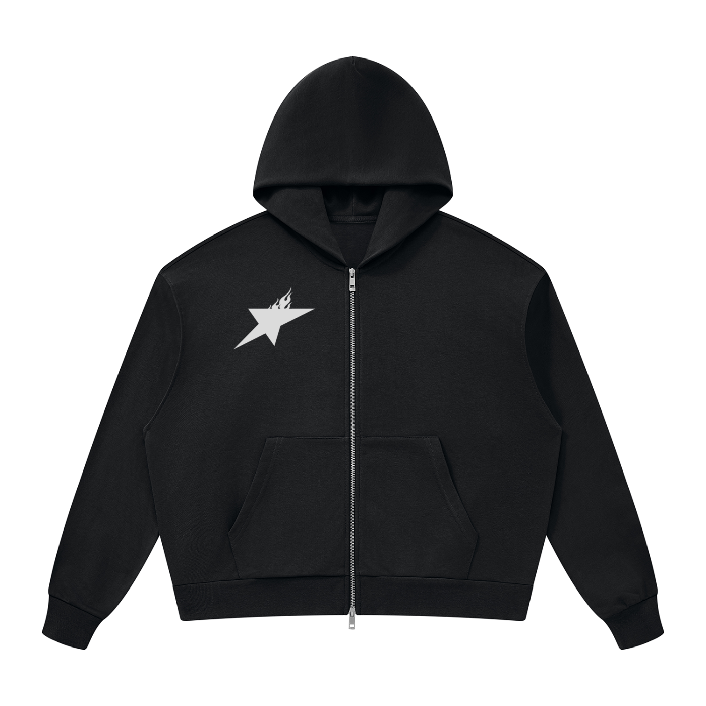 Unisex Drop Shoulder Full Zip Hoodie