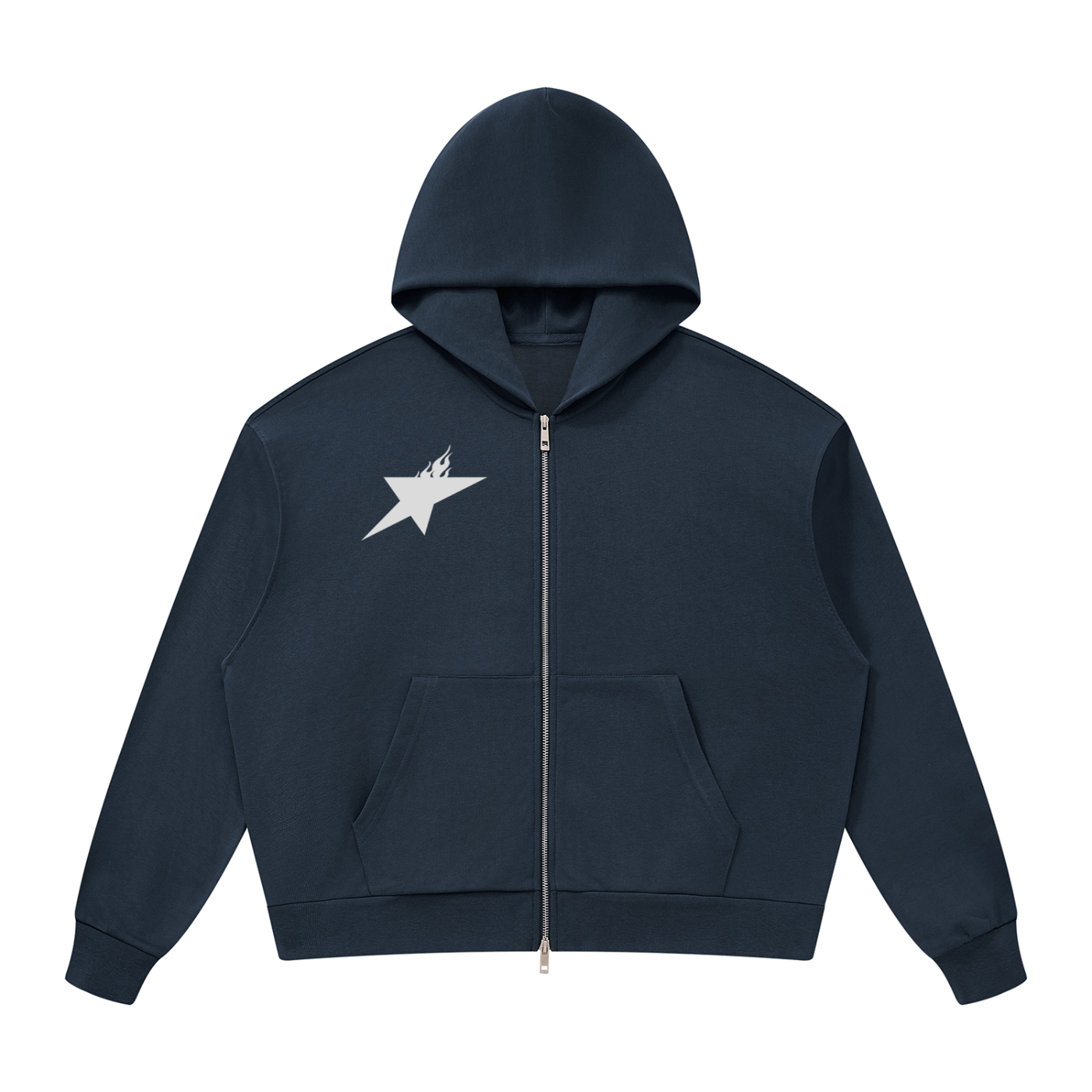Unisex Drop Shoulder Full Zip Hoodie