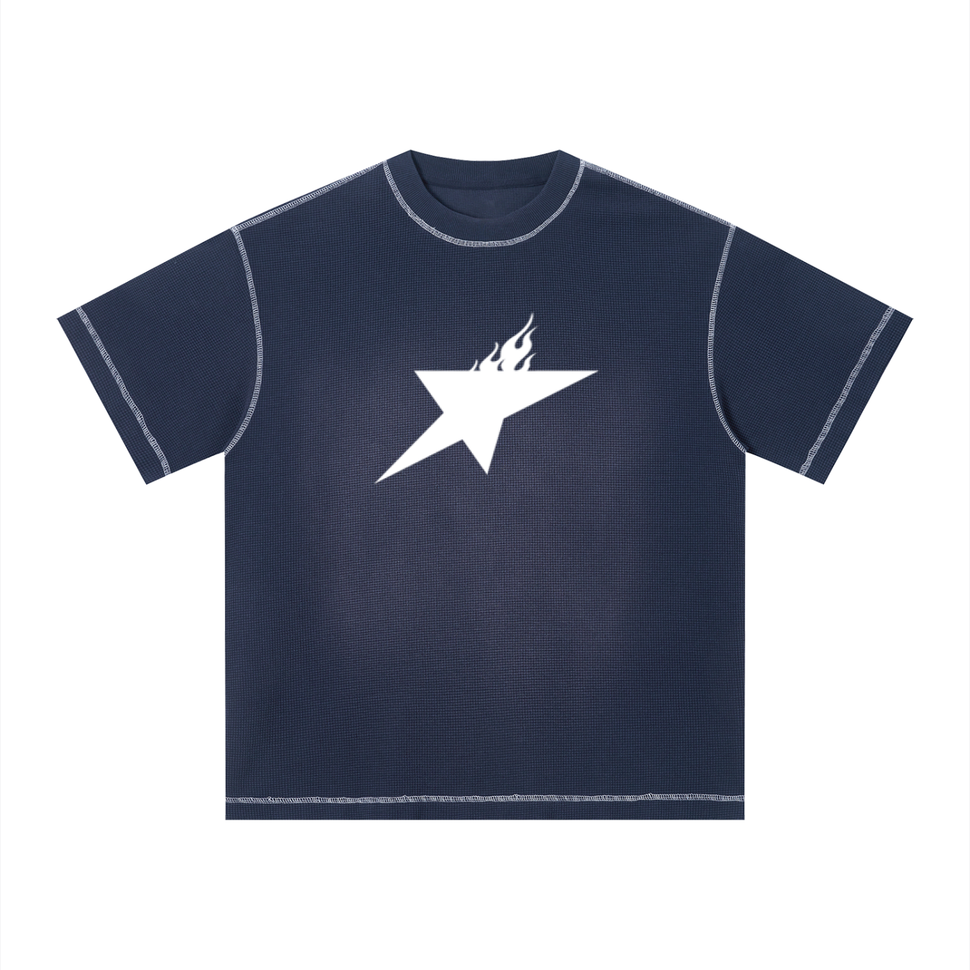 Unisex Sunfade Waffle Boxy T-Shirt