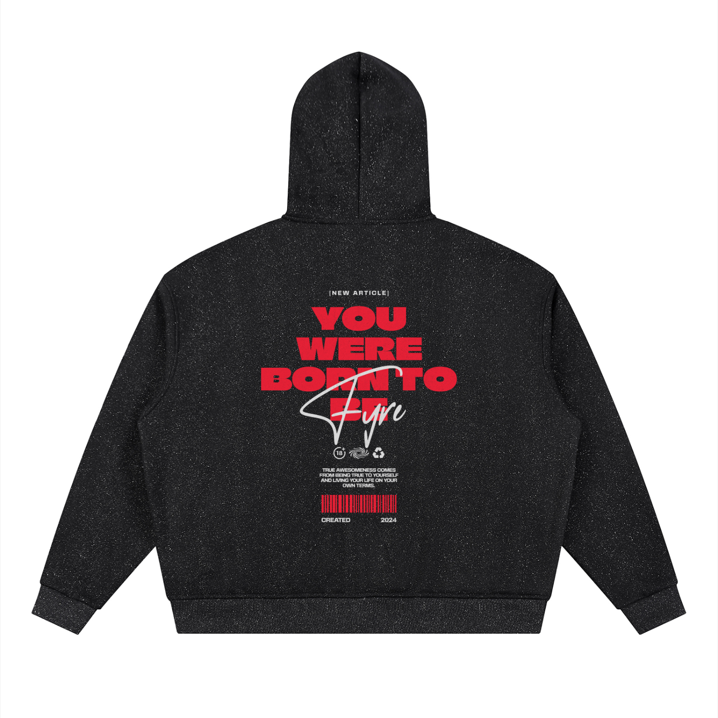 Unisex Sparkles Full Zip Boxy Hoodie