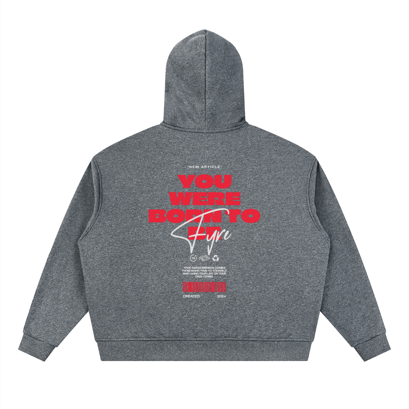 Unisex Sparkles Full Zip Boxy Hoodie