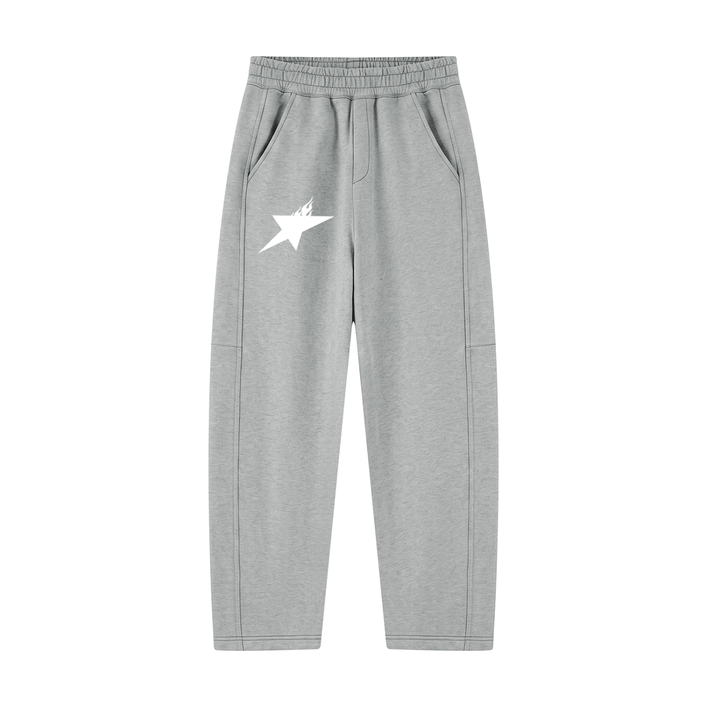 Unisex Tapered Straight Hem Sweatpants